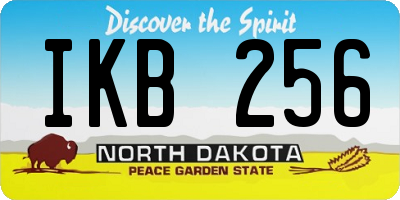 ND license plate IKB256