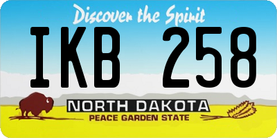 ND license plate IKB258
