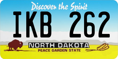 ND license plate IKB262