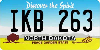 ND license plate IKB263