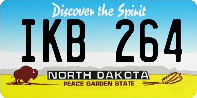 ND license plate IKB264