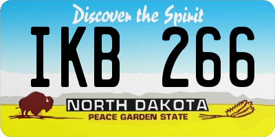 ND license plate IKB266