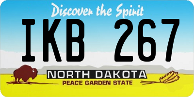 ND license plate IKB267