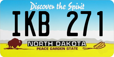 ND license plate IKB271