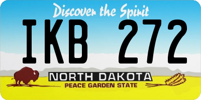 ND license plate IKB272