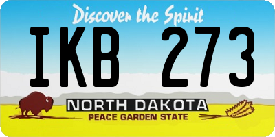 ND license plate IKB273