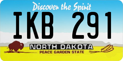ND license plate IKB291