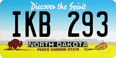 ND license plate IKB293