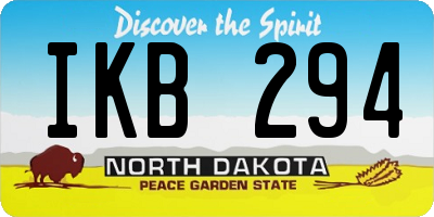 ND license plate IKB294