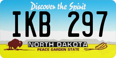 ND license plate IKB297