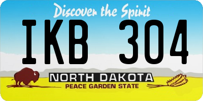 ND license plate IKB304