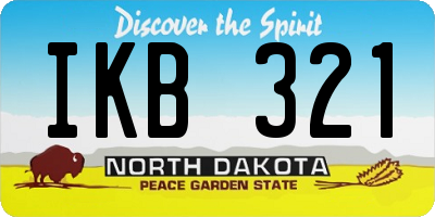 ND license plate IKB321