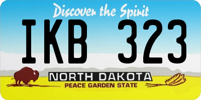 ND license plate IKB323
