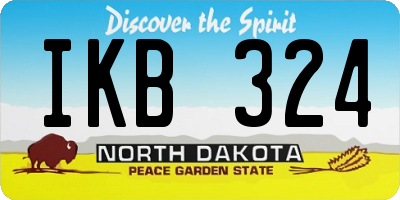 ND license plate IKB324