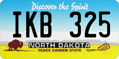 ND license plate IKB325