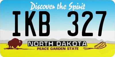 ND license plate IKB327