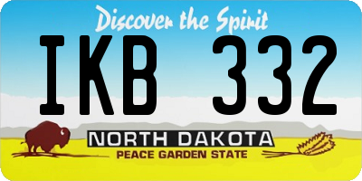 ND license plate IKB332