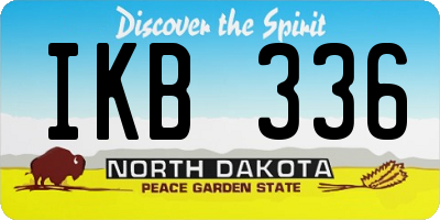 ND license plate IKB336