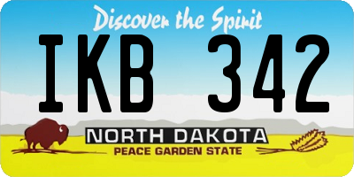 ND license plate IKB342