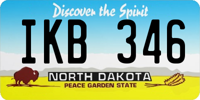 ND license plate IKB346