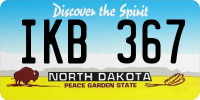 ND license plate IKB367