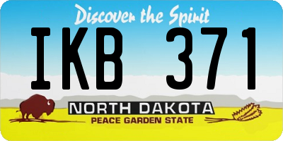 ND license plate IKB371