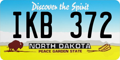 ND license plate IKB372