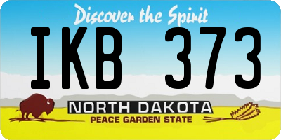 ND license plate IKB373