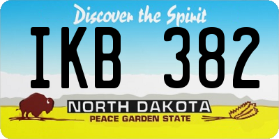 ND license plate IKB382