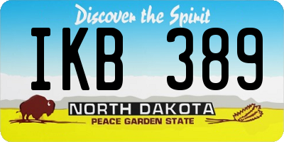 ND license plate IKB389