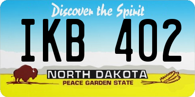 ND license plate IKB402