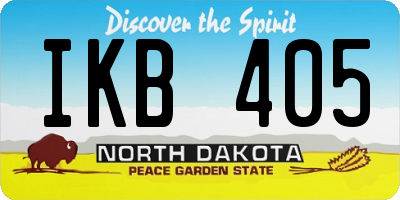 ND license plate IKB405