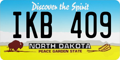 ND license plate IKB409