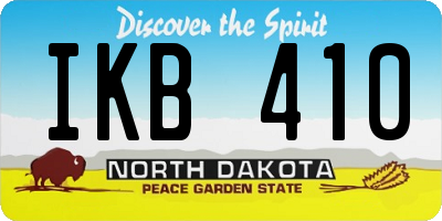 ND license plate IKB410