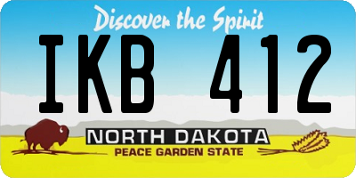ND license plate IKB412
