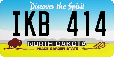ND license plate IKB414