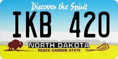 ND license plate IKB420