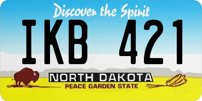 ND license plate IKB421