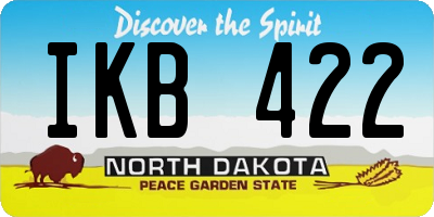 ND license plate IKB422