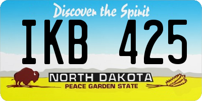 ND license plate IKB425