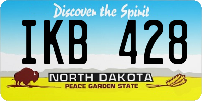 ND license plate IKB428