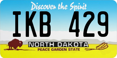 ND license plate IKB429