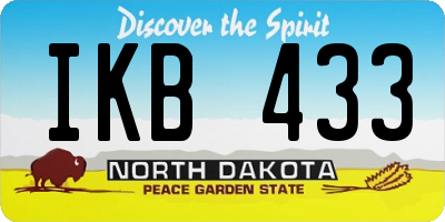 ND license plate IKB433