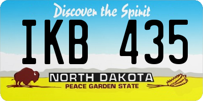 ND license plate IKB435