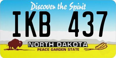 ND license plate IKB437