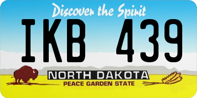 ND license plate IKB439
