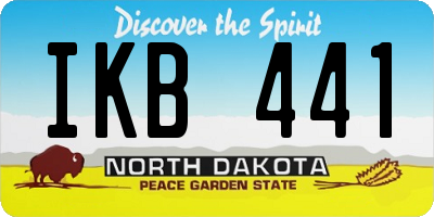 ND license plate IKB441