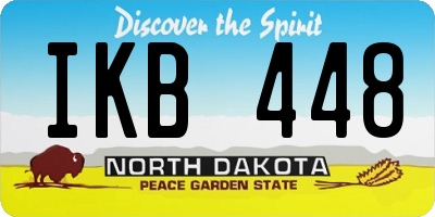 ND license plate IKB448