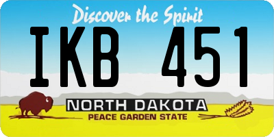 ND license plate IKB451