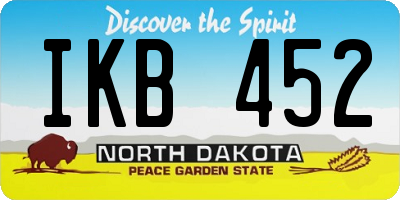 ND license plate IKB452